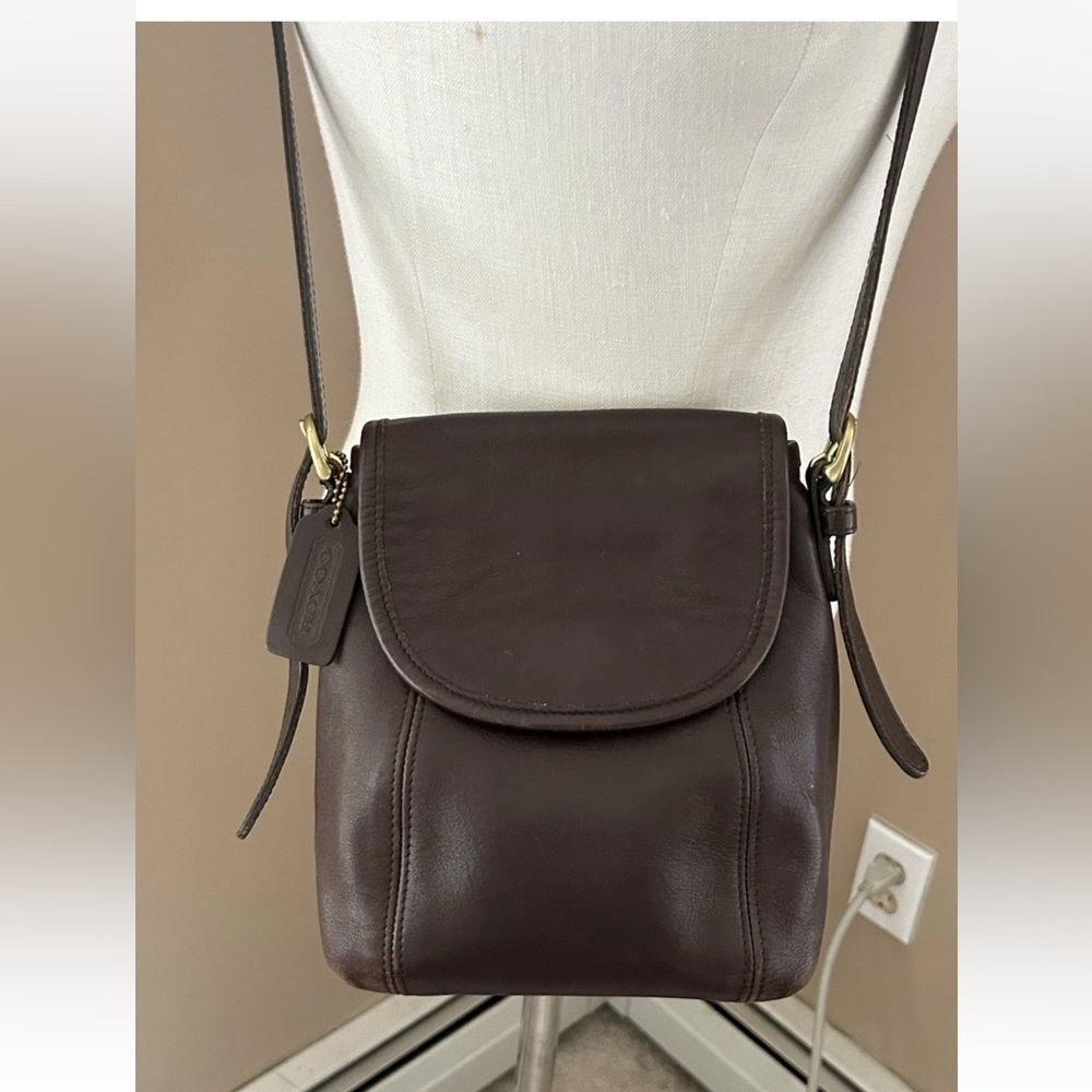 Vintage 90s RARE Coach Legacy Soho Small Flap 4108 Brown Leather PURSE